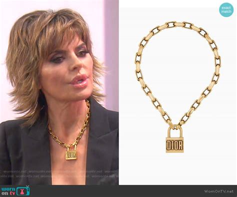 dior lucky lock necklace|Dior lock necklace lisa rinna.